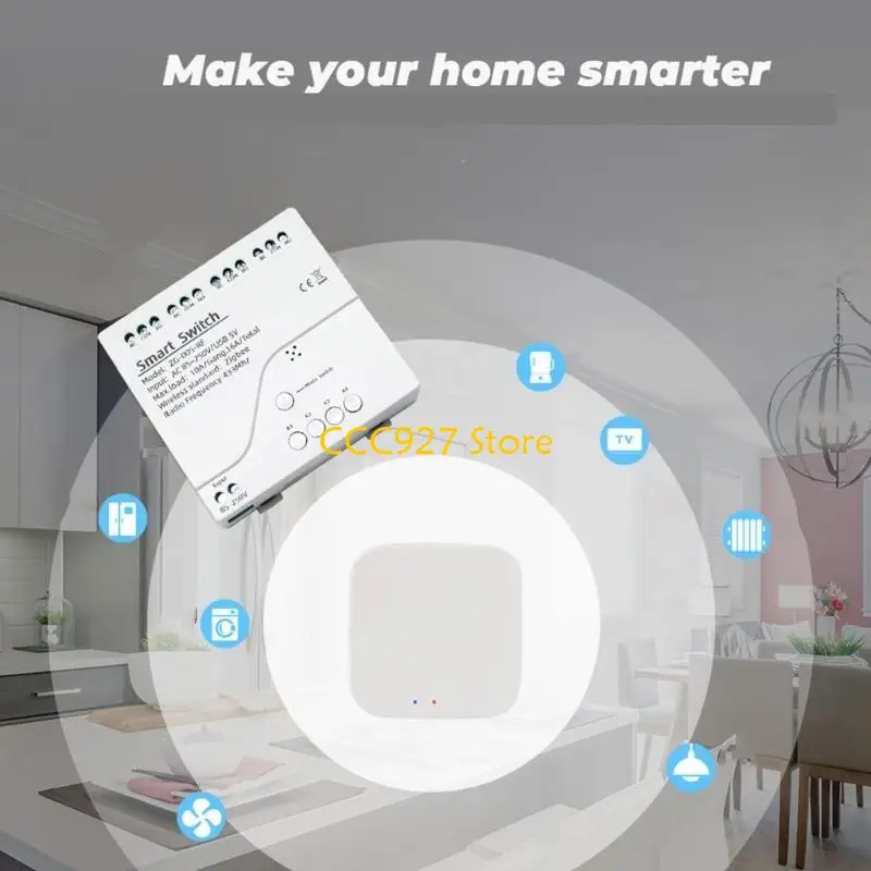 

B03F ZG-005-RF TUYA 4CH RF433 Модули модулей голосовой контроль для домашних приборов