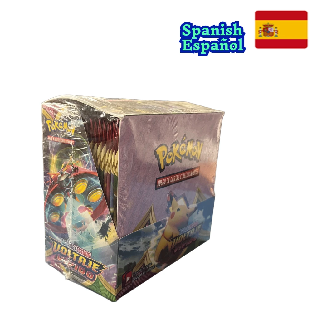 حار 360 قطعة اللغة الإسبانية بوكيمون TCG القرمزي والبنفسجي الانصهار سترايك تطور السماء اللهب الداعم جمع بطاقات لعبة هدية #4