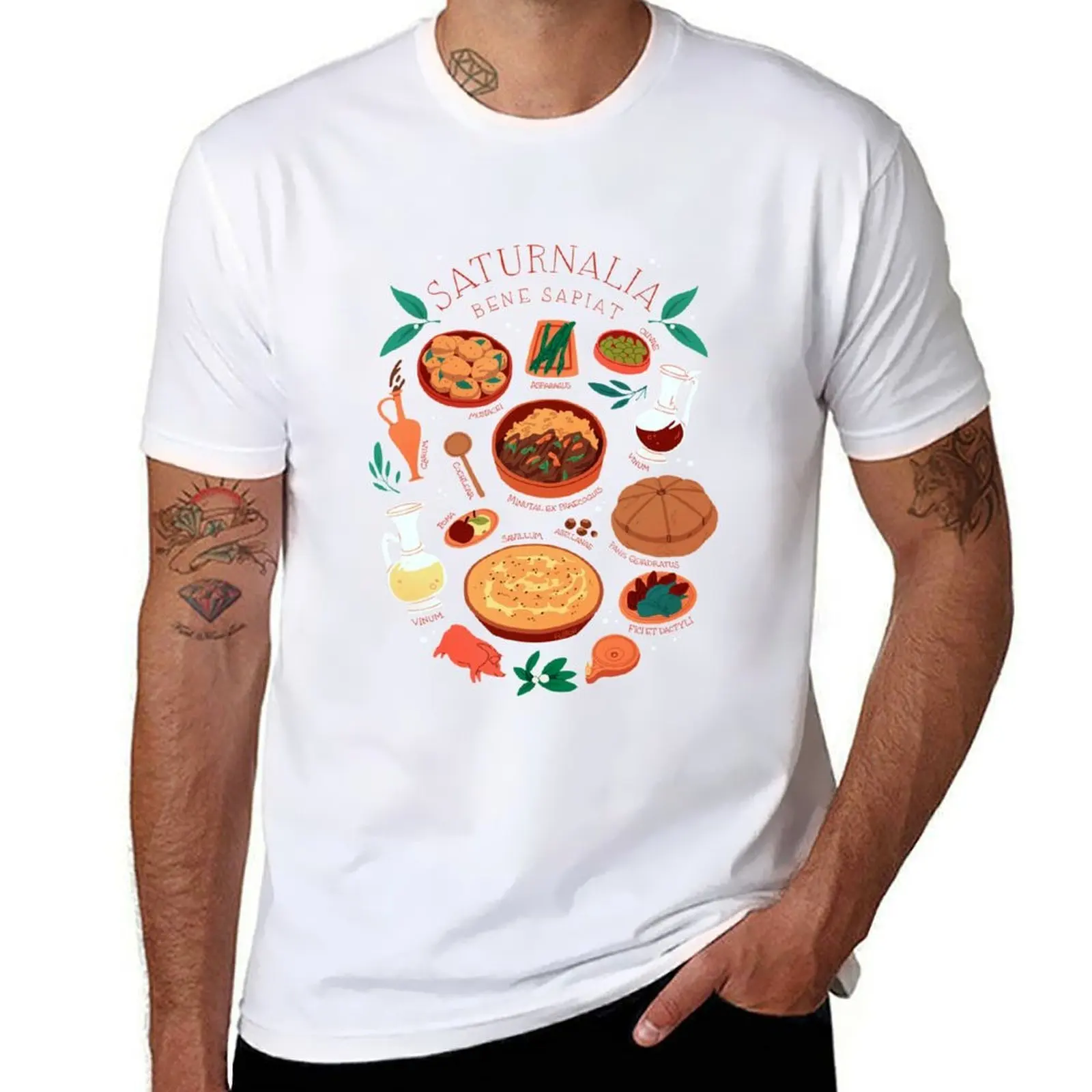 

Saturnalia Feast T-Shirt t shirts for man graphic vintage t shirt men 100% cotton luxury brand T-Shirt