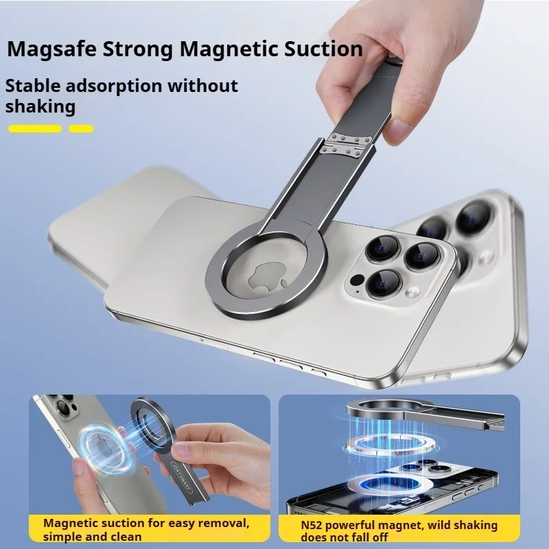 Eary Foldable Magnetic Phone Holder Stand With Remote Control Fits For Outdoor Record Video Vlog Mini Selfie Stick Pocket size