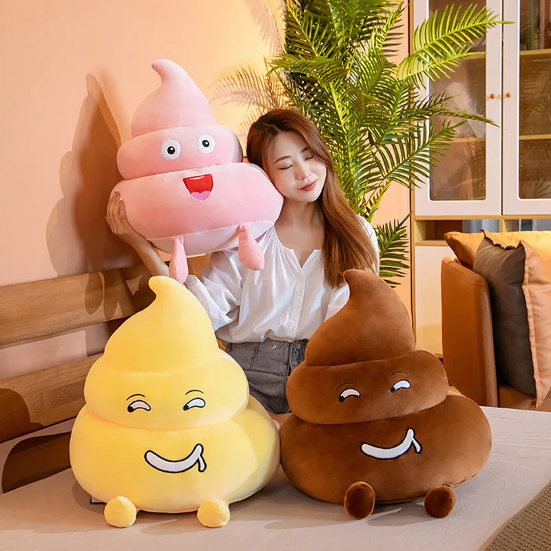 Nice 25cm/35/45CM Funny Poop Plushie Toys simulazione feci cuscino farcito morbido cuscino del divano creativo interessanti regali di compleanno