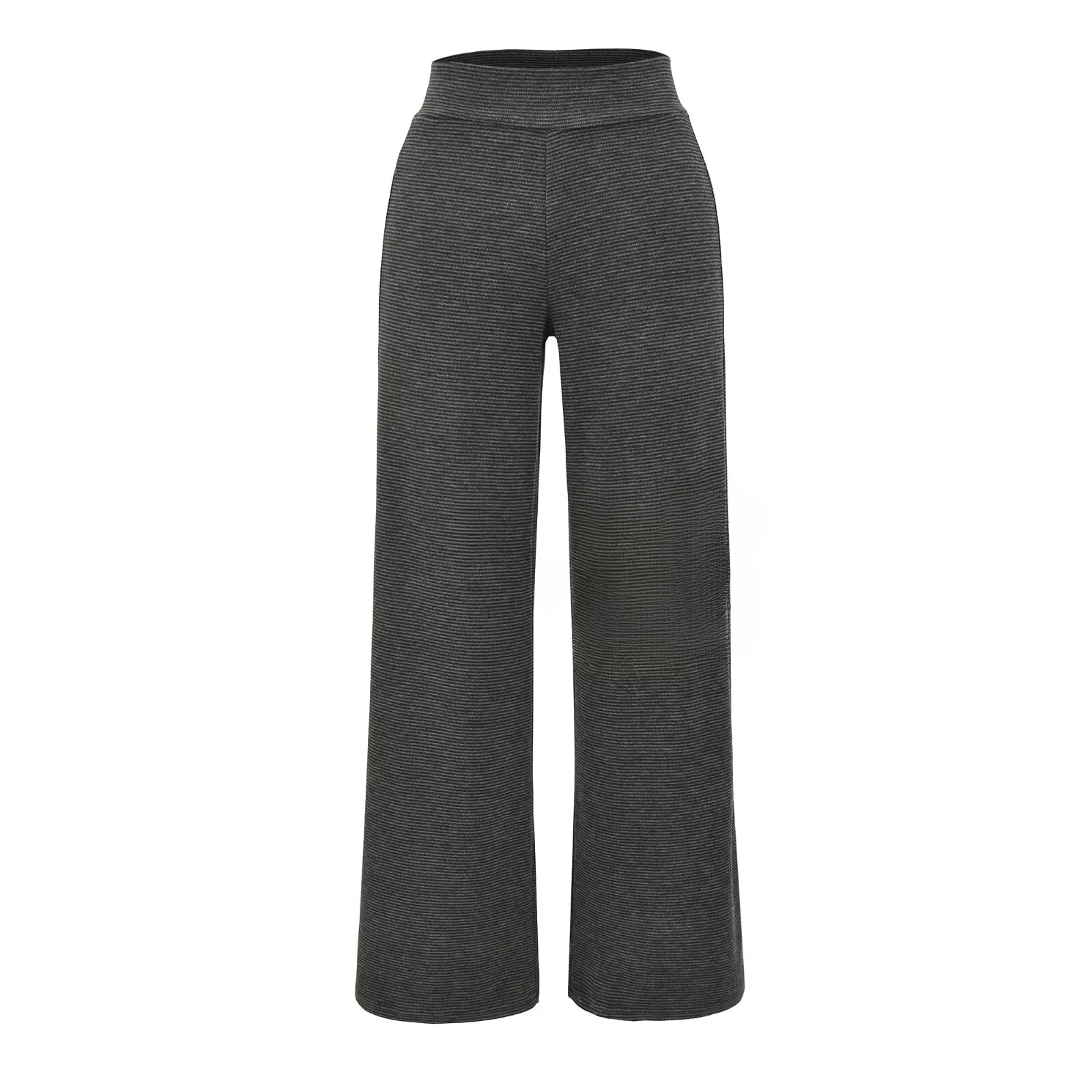 Rétro rayé taille haute minceur jambe large pantalon femmes automne paresseux drapé décontracté droit Sport pantalons longs trajet Sle