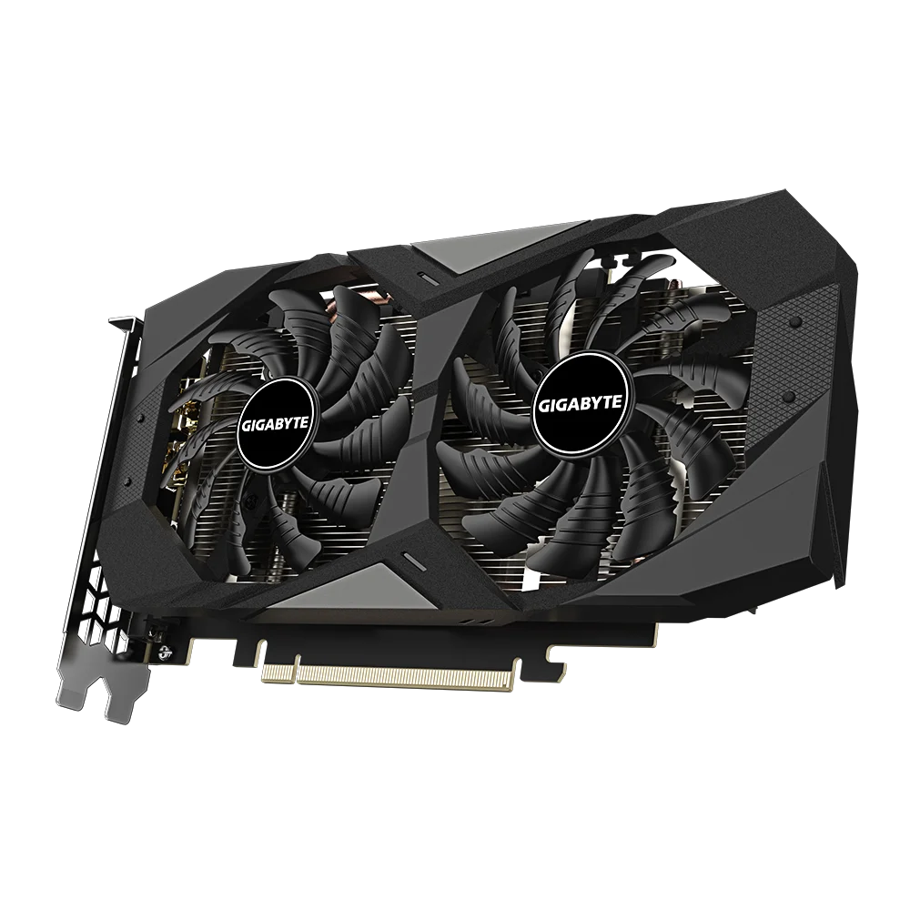 GIGABYTE GV-N1656WF2OC-4GD GeForce GTX 1650 graphics card 4GB GDDR6 128bit PCI-E 3.0 8pin DVI-D HDMI DP 9cm blade fan 1590 MHz