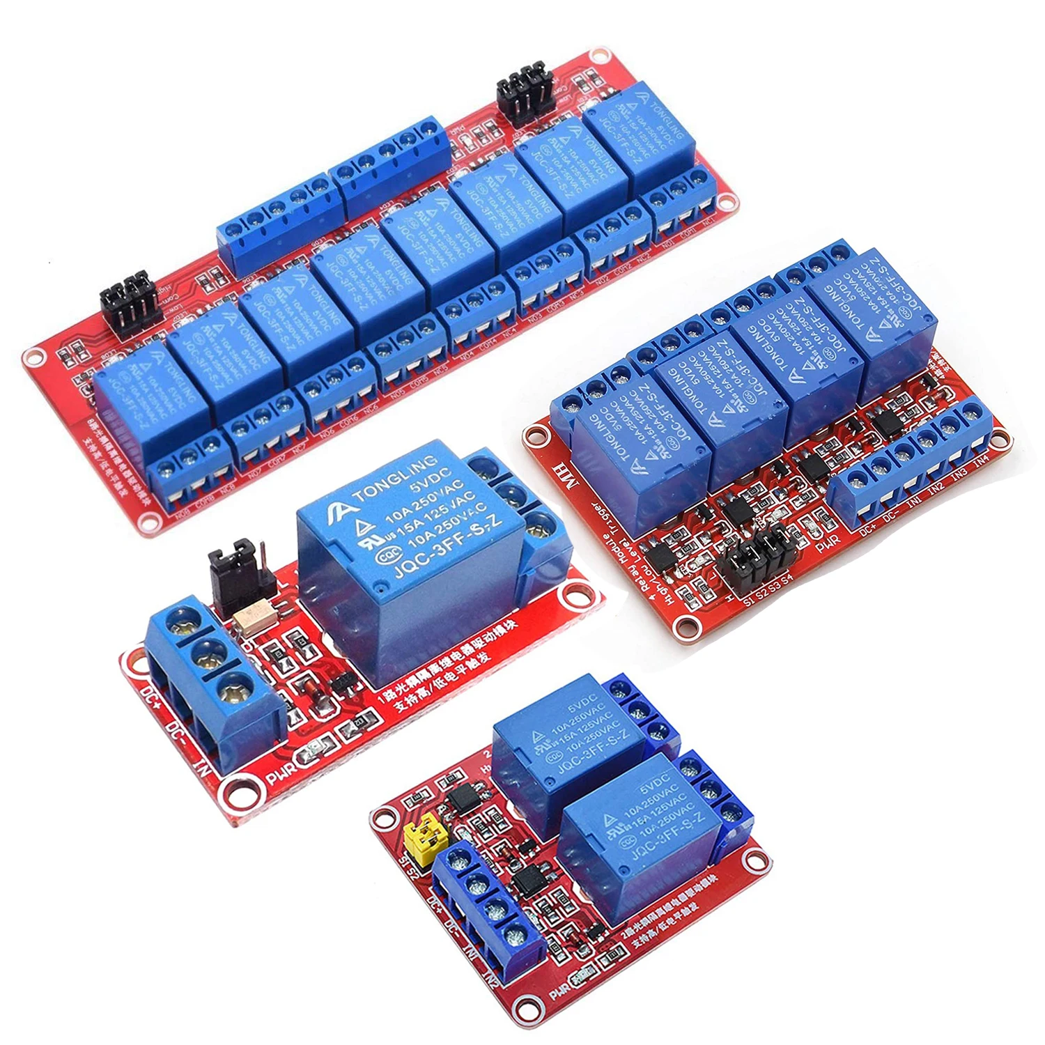 High/Low Level Trigger Relay Module 1/2/4/6/8 Channel 5V12V24V Home Intelligent Control Module with Optocoupler Isolation Output