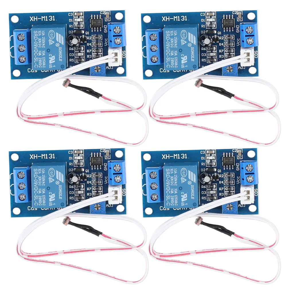XH-M131 مفتاح التحكم في الضوء قابل للتعديل Photoresistor وحدة التتابع 5 فولت 9 فولت 12 فولت 24 فولت جهاز استكشاف مفتاح التحكم التلقائي في الضوء