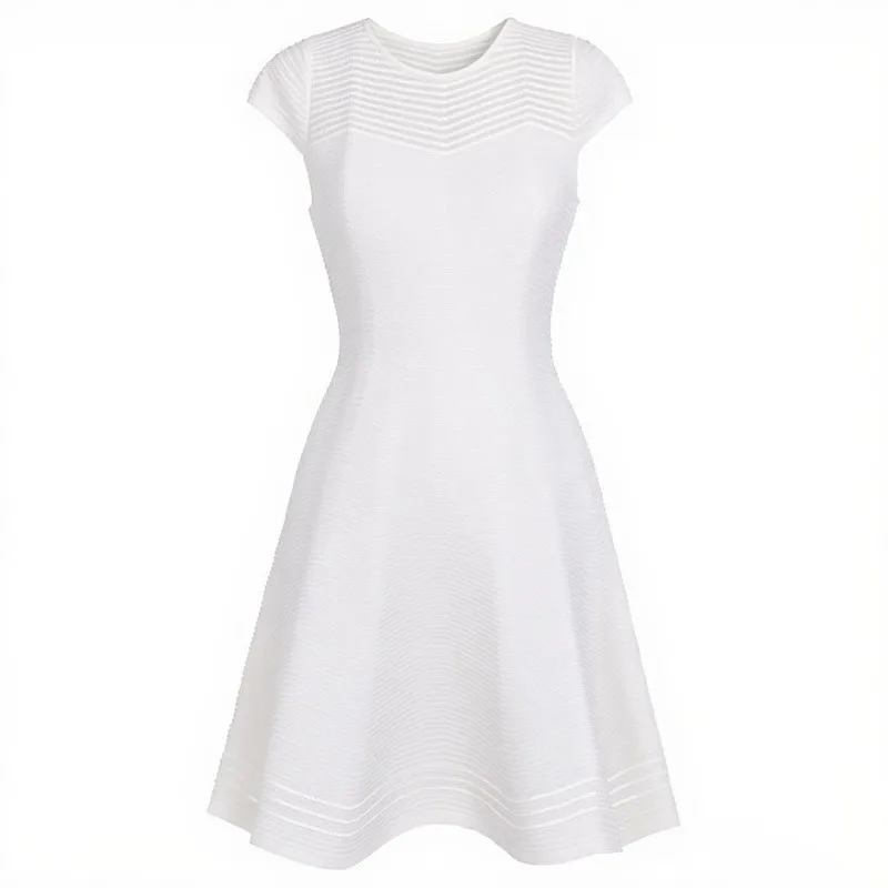 

customized Spot high-end quality socialite internet celebrity slim fit short sleeved knitted dress