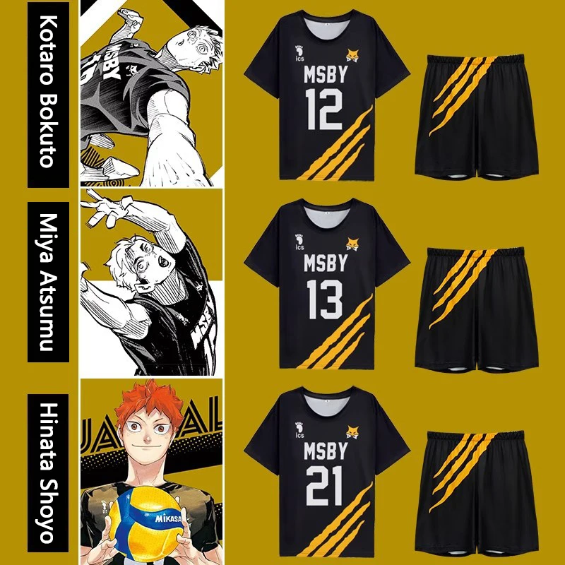 

Hinata Shoyo Cosplay Costumes Karasuno High School MSBY Volleyball Uniform Anime Haikyuu!! Halloween Party Outfit For Men Women