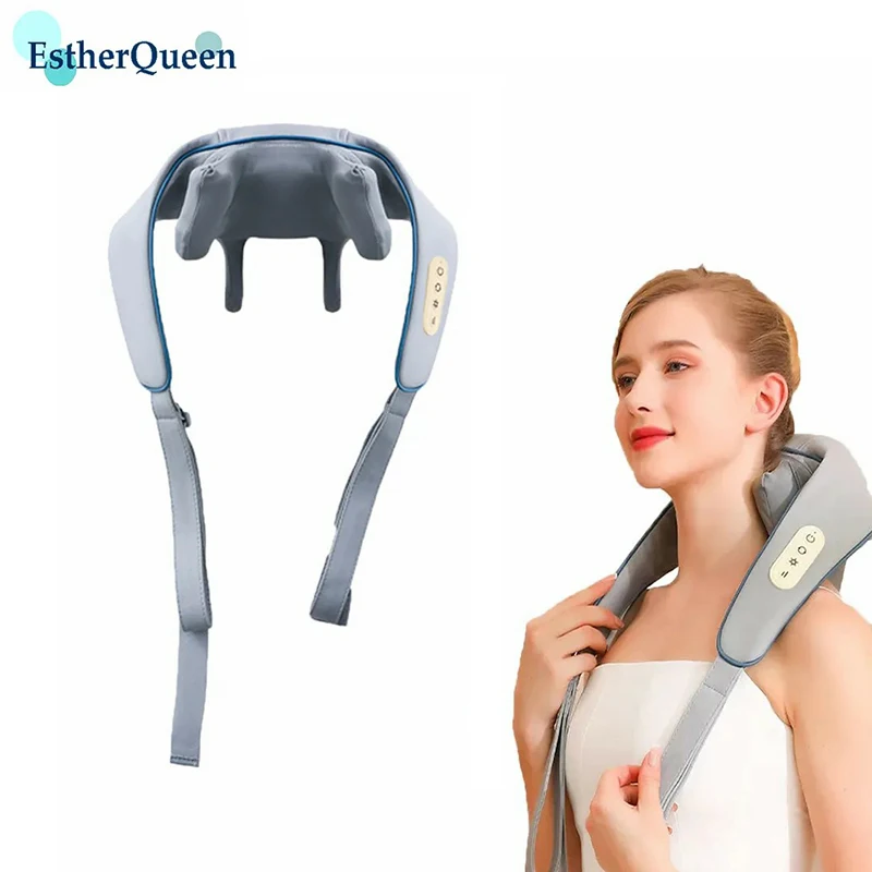 

Electrical Trapezius Shoulder Neck Infrared Heated 4D Kneading Car/Home Massage Shawl Health Care Multifunctional Massager