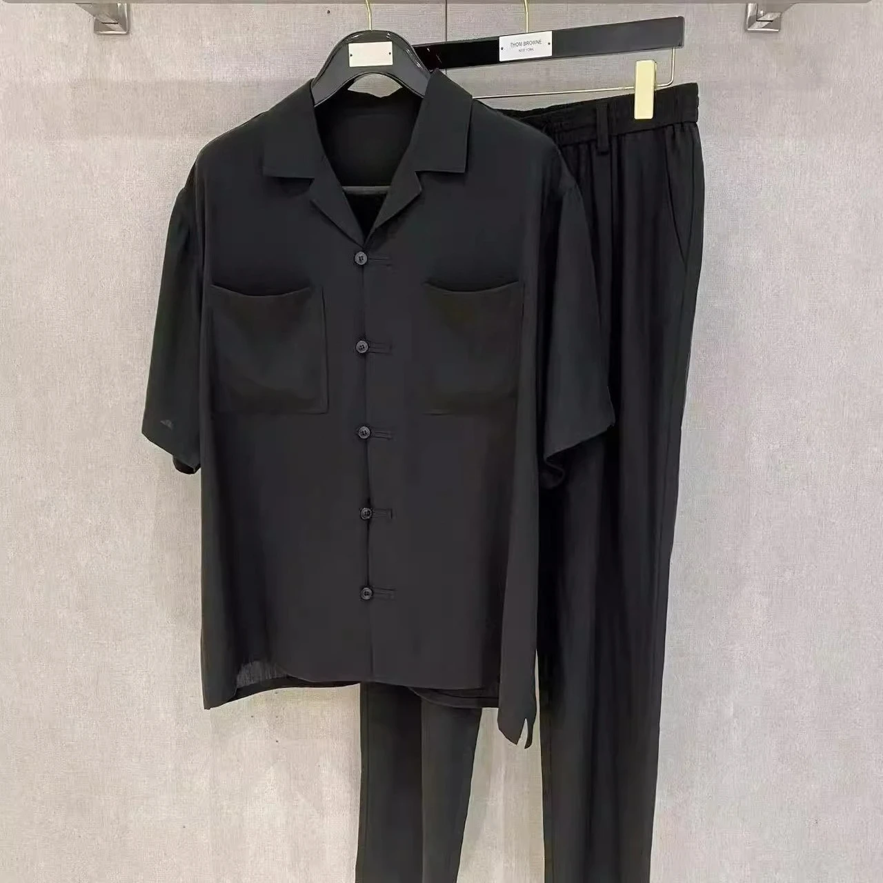 

Italy BC summer new old money style linen shirt trousers men's casual sports suit