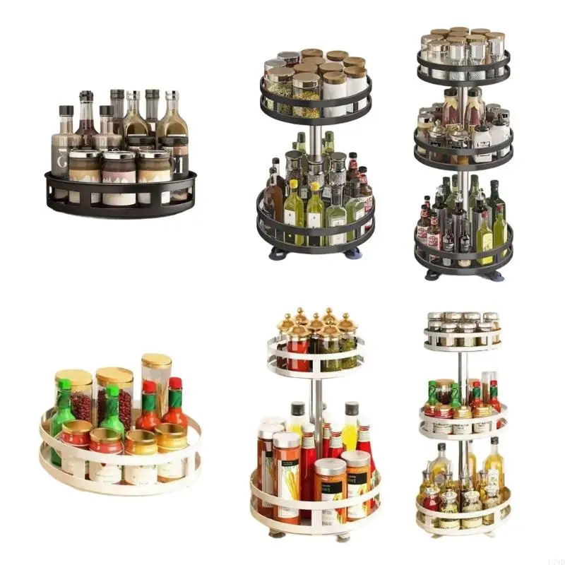 

L74D Rotating Storage Rack for Organizing Spices Cosmetics Countertop Space