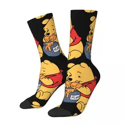 Hip Hop Retro Famous Disney Animation Crazy Men's compression Socks Unisex Winnie the Pooh Harajuku Seamless Printed Funny