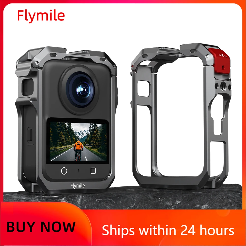 Flymile Kamera-Erweiterungskäfig-Schutzhülle für DJI OSMO 360, Zubehör, Metallkäfig, Multifunktionshalterungen, Sicherheitsverriegelungsrahmen