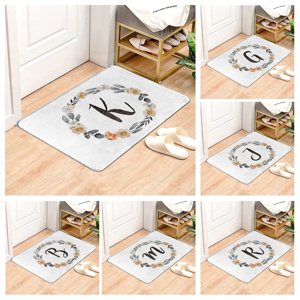 House carpet letter series Home doormat entrance Room Bathmat Footmat bathroom non-slip mat Kitchen water absorption mat