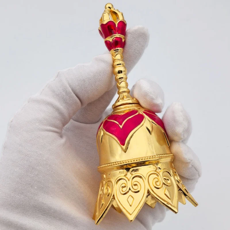 جرس يد نحاسي عتيق للتعليم المبكر للأطفال جرس فئة عالي الصوت زينة معلقة لعيد الميلاد جرس طلب على الطراز القديم #6