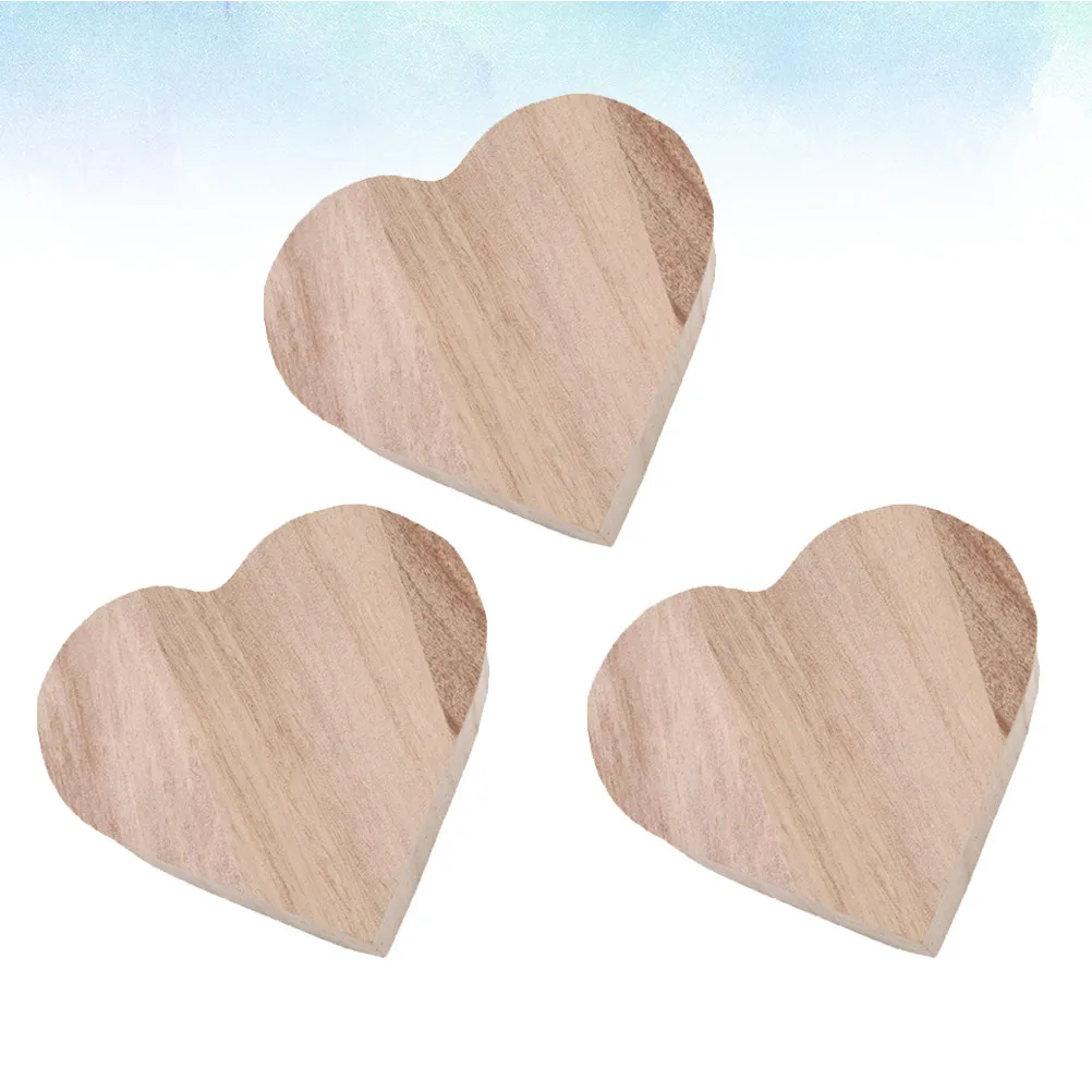 

3Pcs Heart Shaped Wooden Jewelry Box for Women Storage Case Earrings Necklaces Rings Brooch Organizer Dressing Table Decor