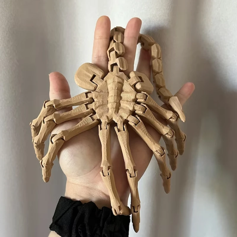 Alien facehugger Model | อุปกรณ์ประกอบภาพยนตร์ | หุ่นสะสม | Sci-Fi ของตกแต่งสยองขวัญ