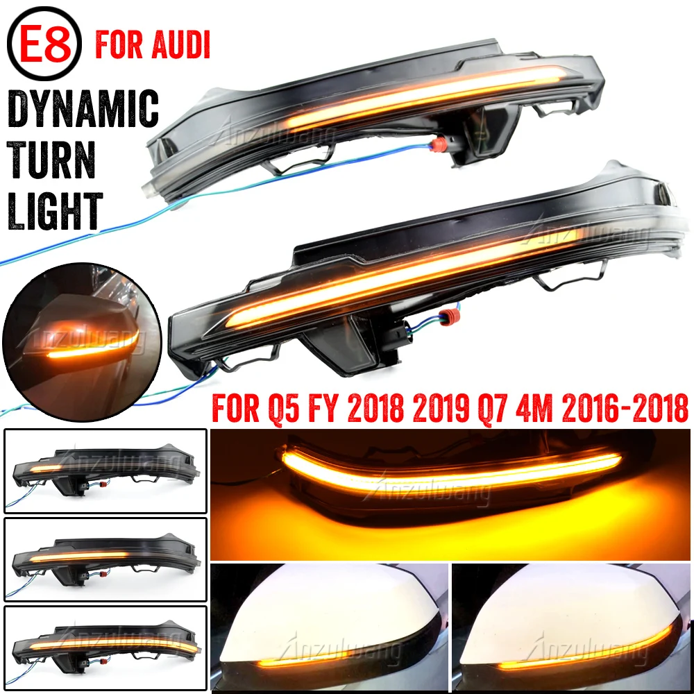 Hervorragende LED-Blinker Dynamische Blinkleuchte Seitenspiegel-Beleuchtung für Audi Q5 FY 2018 2019 Q7 4M 2016 2017 2018