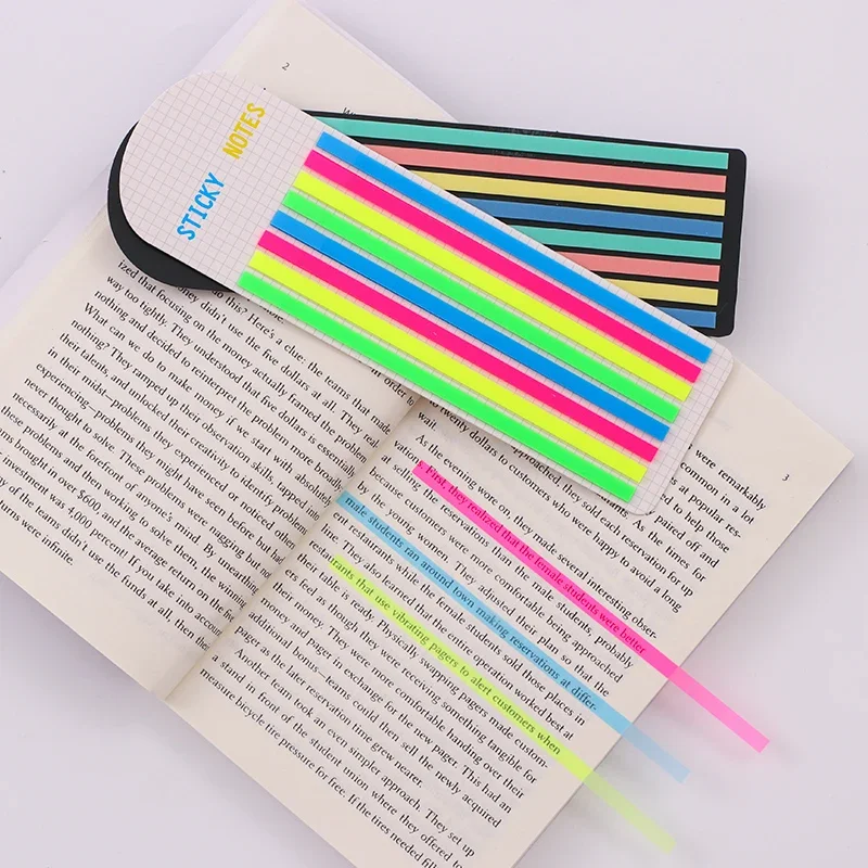 160/Pcs Reading Aid Hoogtepunt Sticker Transparante Fluorescerende Index Tabs Vlaggen Sticky Note Briefpapier School Kantoorbenodigdheden