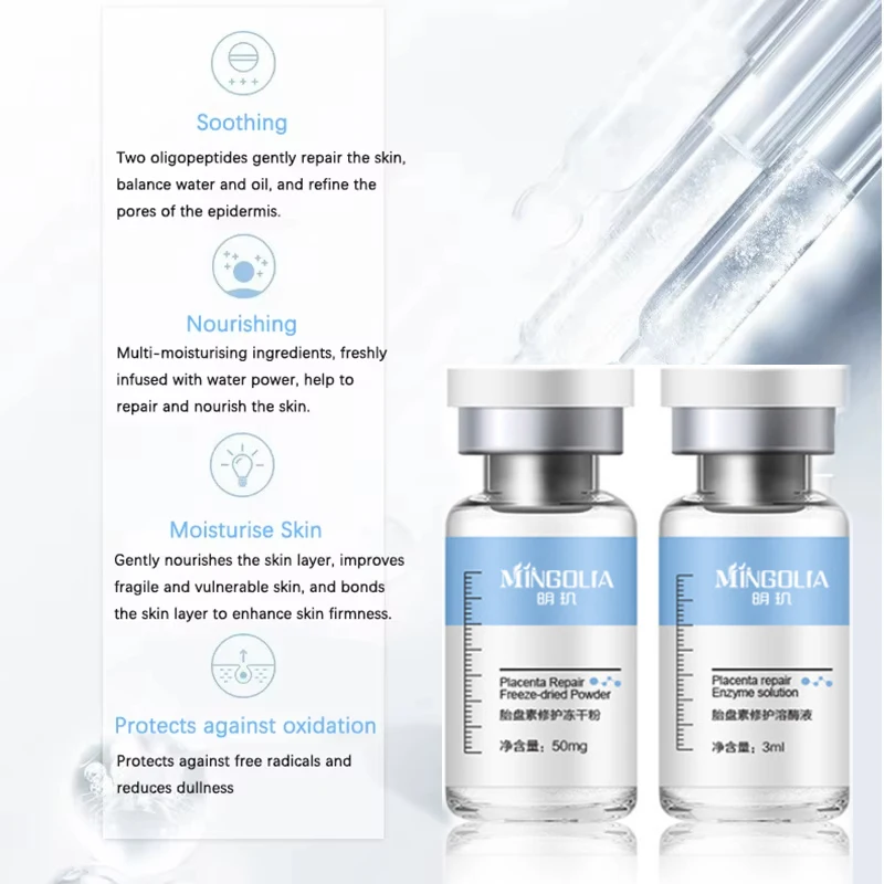 Polypeptide Placenta Freeze-dried Powder Essence Repair Facial Hydrating Nourishing Pore Shrinking Skin Rejuvenate Skin Care