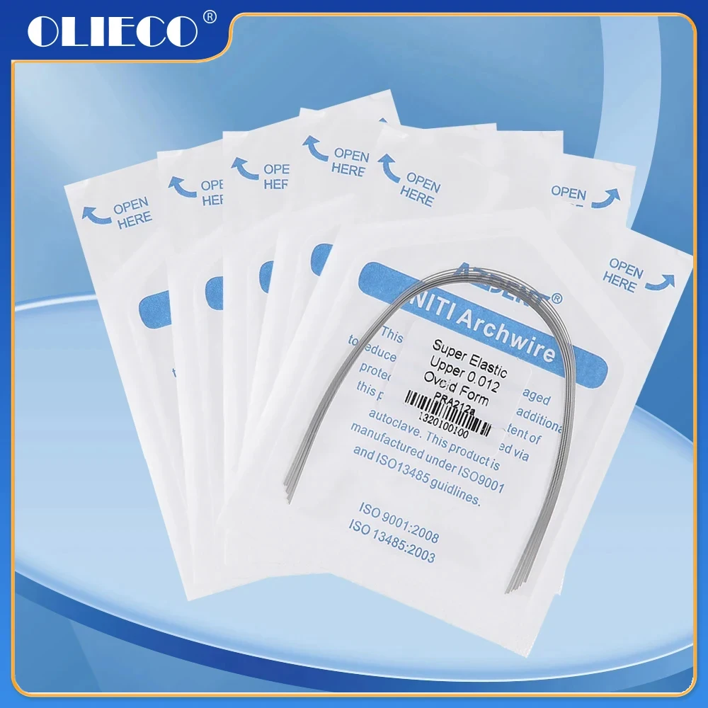 5packs(10PCS/pack ) Dental Orthodontic Niti Super Elastic Activated Arch Wire Ovoid /Nature/Square Form Archwire