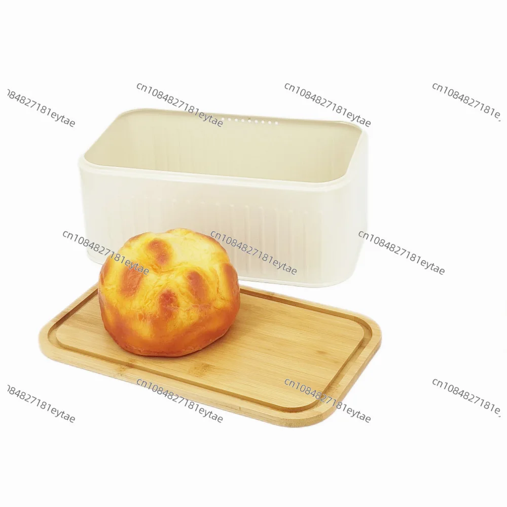 

Galvanized Iron Bread Storage Box with Bamboo Lid Kitchen Airtight Container for Pastry Cookie Metal Seal Box