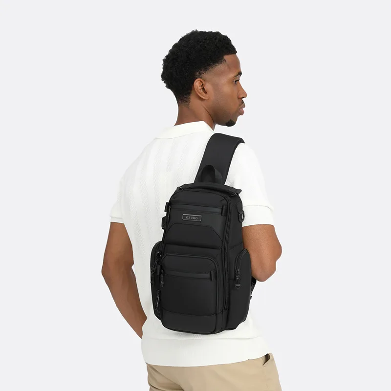 

Мужская многофункциональная легкая дорожная ручная сумка из ткани Оксфорд, водонепроницаемая нагрудная сумка через плечо большой вместимости