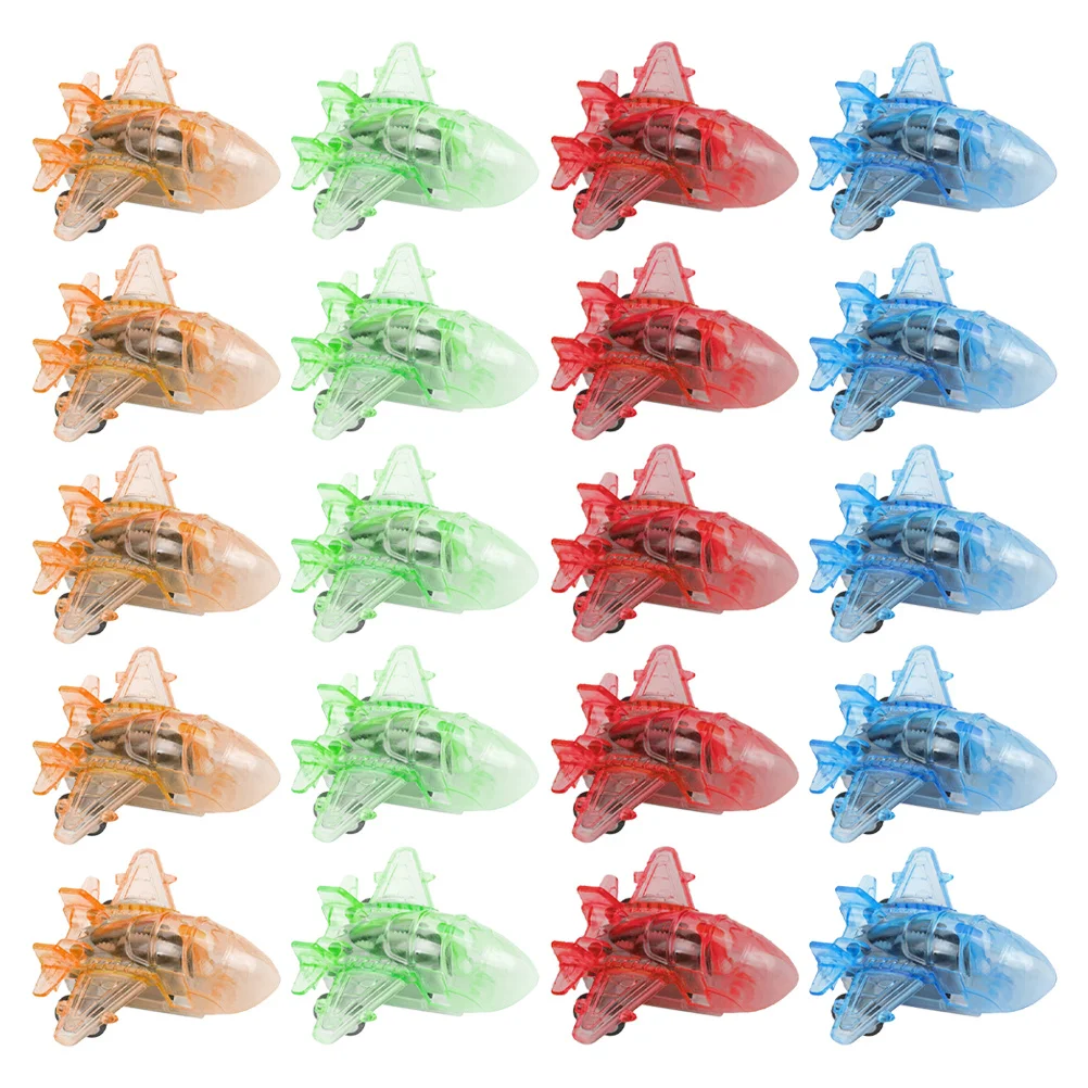 20 قطعة طائرة الاحتكاك السحب تصميم الرسوم المتحركة الشفافة للأطفال التنسيق بين اليد والعين التعليمية التراجع الطائرة الجمود #2