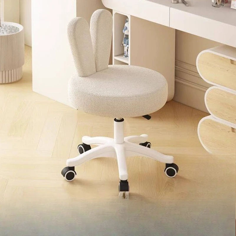 Makeup Girl Bedroom Rotatable Chair Nail Art Dresser Flannel Lifting Petal Chair