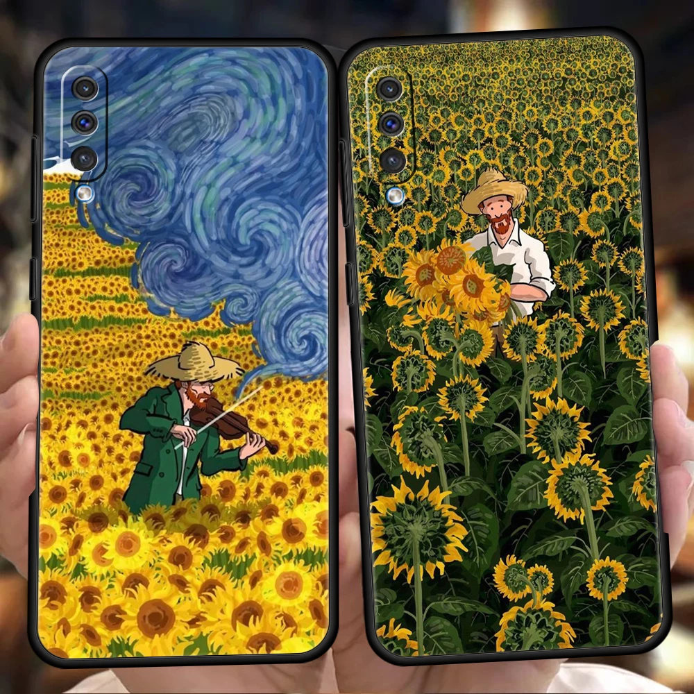 

Aesthetic sunflower van gogh Case For Samsung A15 A13 A51 A71 A41 A31 A21S A03S A05 A12 A32 A52 A22 A23 A25 A33 A53 A73 5G Cover