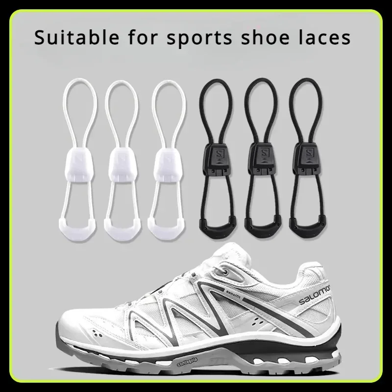 Kit de lacets rapides pour chaussures de tennis rondes sans attaches, baskets de course, lacets lumineux, noir, blanc, accessoires de chaussures, nouveau