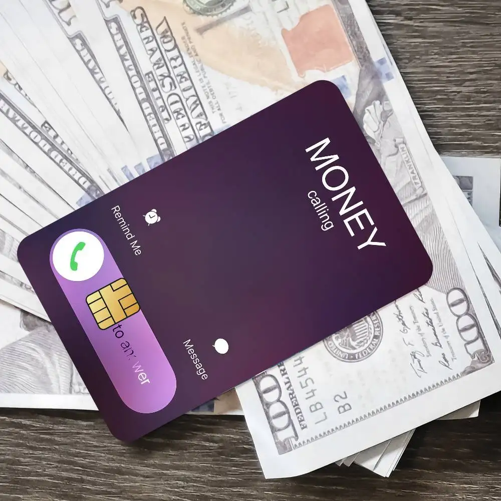 Money Calling Waterproof Film Skin Card Stickers Cover Credit 4PCS Debit Front Decoration Bank Bus Pass - view 6