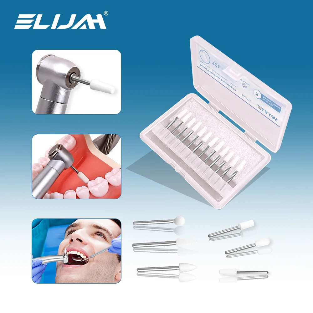 

ELIJAH 12 шт., стоматологический пламенный конус, круглый белый камень, полировщик CY2 RD2 TC1 FG, боры, финишная фарфоровая корона и композитные инструменты для стоматолога