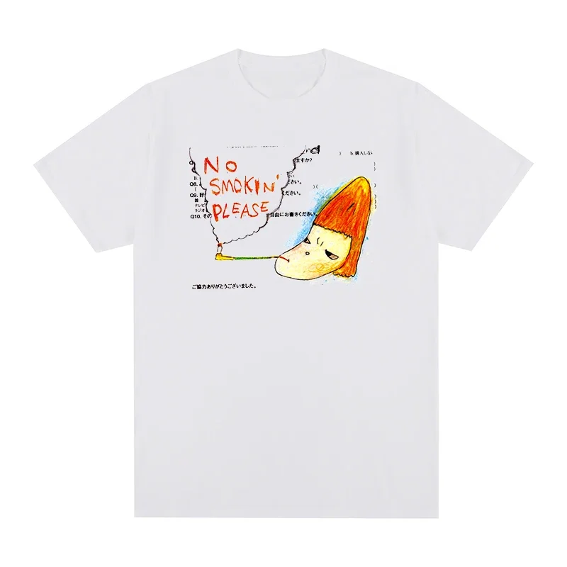 Yoshitomo Nara No Smoking Please T-shirt Cotton T shirt Men New TEE TSHIRT Womens Tops