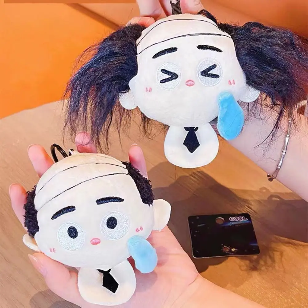 

Fashion Funny Plush Cartoon Keychain Soft Creative Baldness Doll Pendant DIY Stuffed Doll Laborer Doll Plush Toys Couple