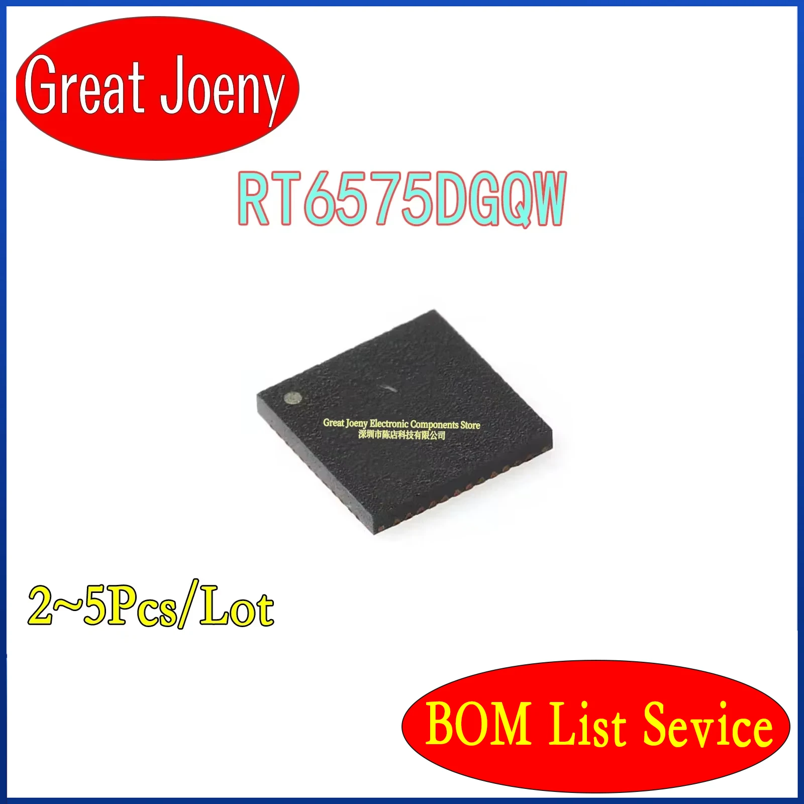 (2-5piece) 100% New RT6575DGQW RT6575D 5X=1E 5X=.. QFN-20 Chipset Bulk Best Price Plastic Casing