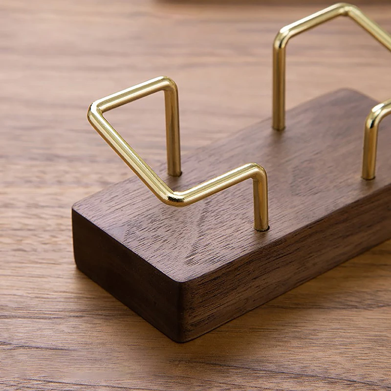 Wooden Business Card Holder Large Capacity Natural Bamboo Desk Stand for Office Desktop Business Men Holiday Gift