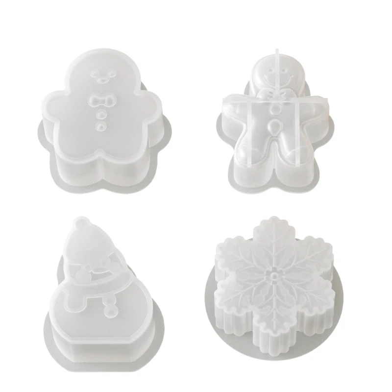 Weihnachtsprojekt-Kerzenform mit Feiertagscharaktermuster für 3D-Guss und Winterpräsentation für Tische 3XUF – Detail 1