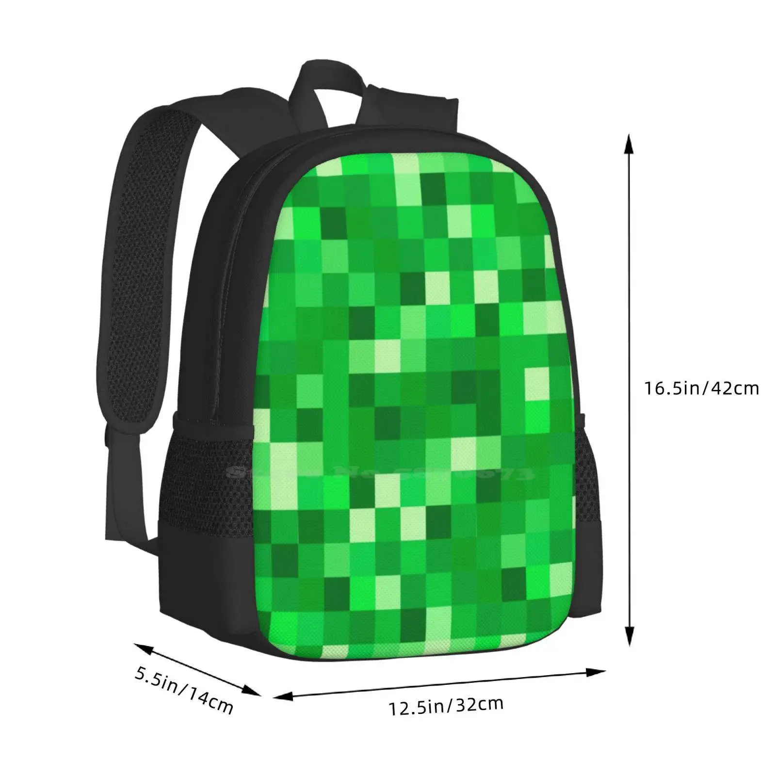 Mochila con estampado 3d para estudiantes, bolsa con patrón, estilo Kawaii, Mobs maliciosos para jugadores