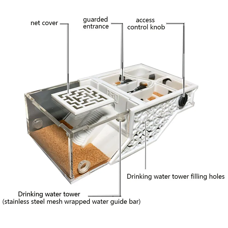 Ant Farm Ant House Ant House New Post Small Cluster Nest Upgraded Ant Nest (Chinese Classical Flower Ant Nest)