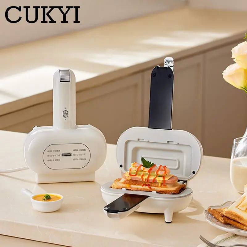 Double side heating Handheld Sandwich Maker Folding Grill Non-stick Frying pan Toast Bread oven Burrito Machine Hot dog Maker