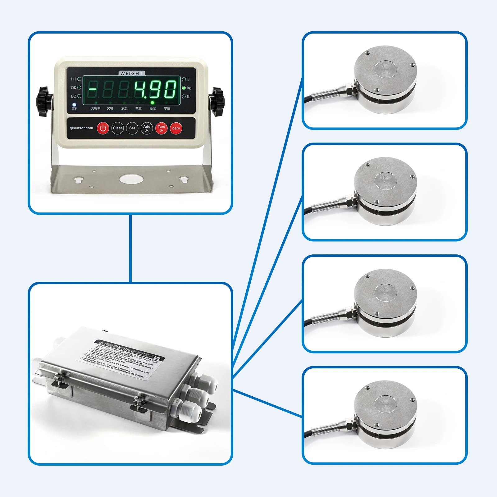 

Heavy-Duty Portable Animal Scale with Digital Display - Rechargeable Platform for Livestock Weighing