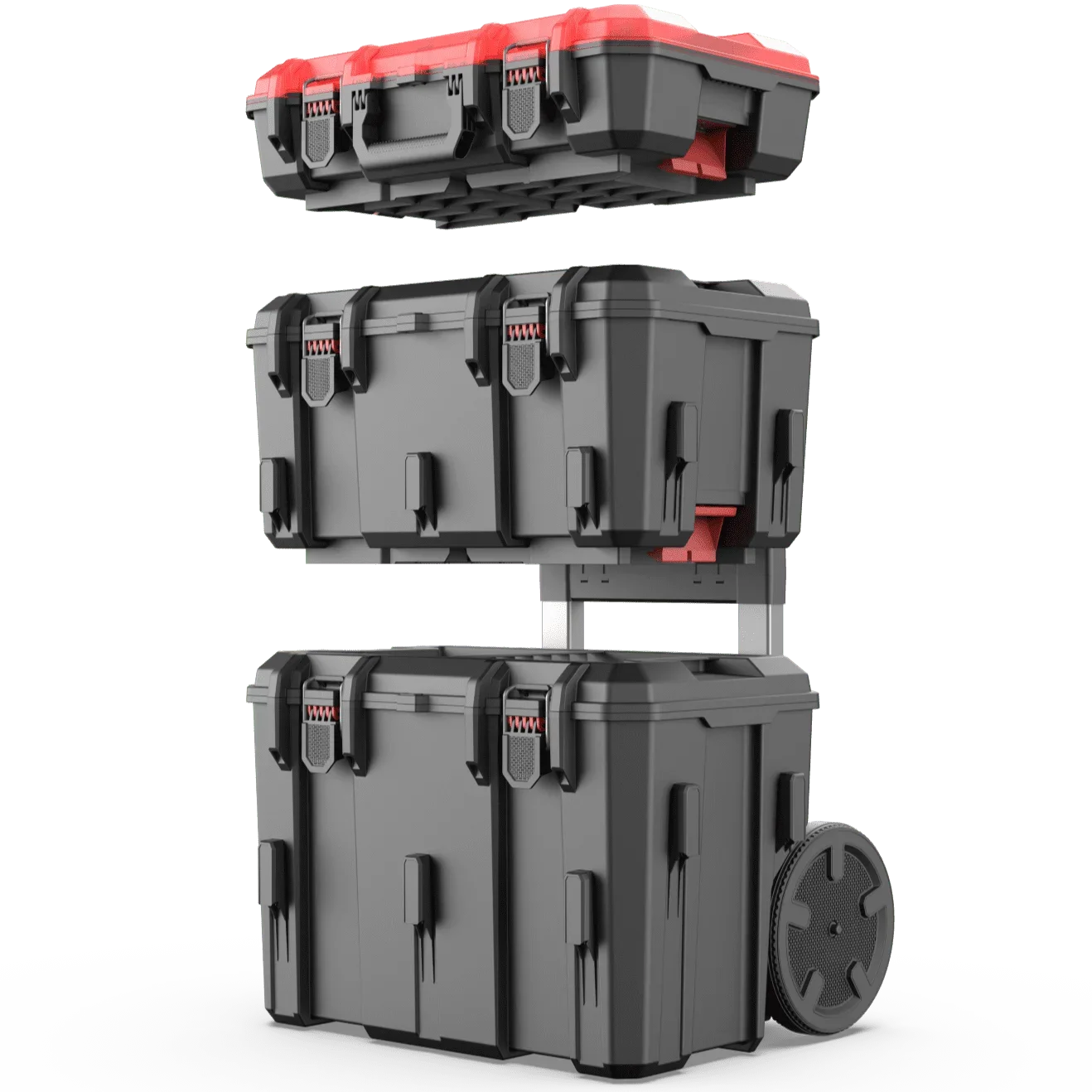 Hyper Tough Hyper Stack Heavy Duty 3 Piece Modular Rolling Toolbox System