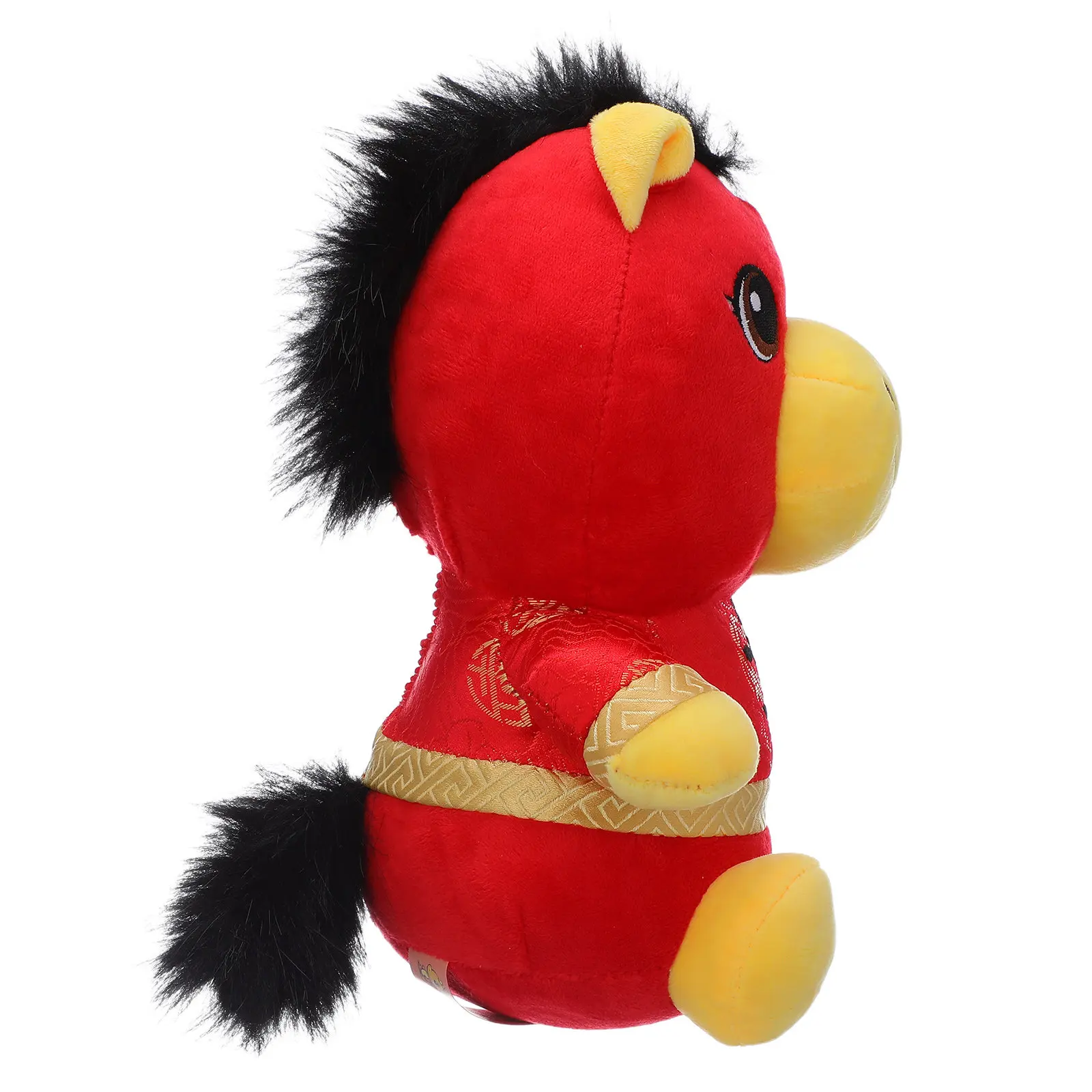 Red 2026 Chinese Zodiac Horse Stuffed Animal Soft Mascot Spring Festival Decor Happy New Year Party Favor Living Room Bedroom