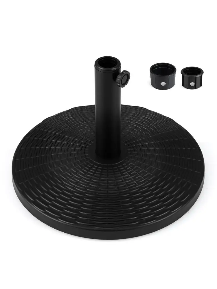 

Concrete Patio Umbrella Base with Rattan Pattern for Lawn