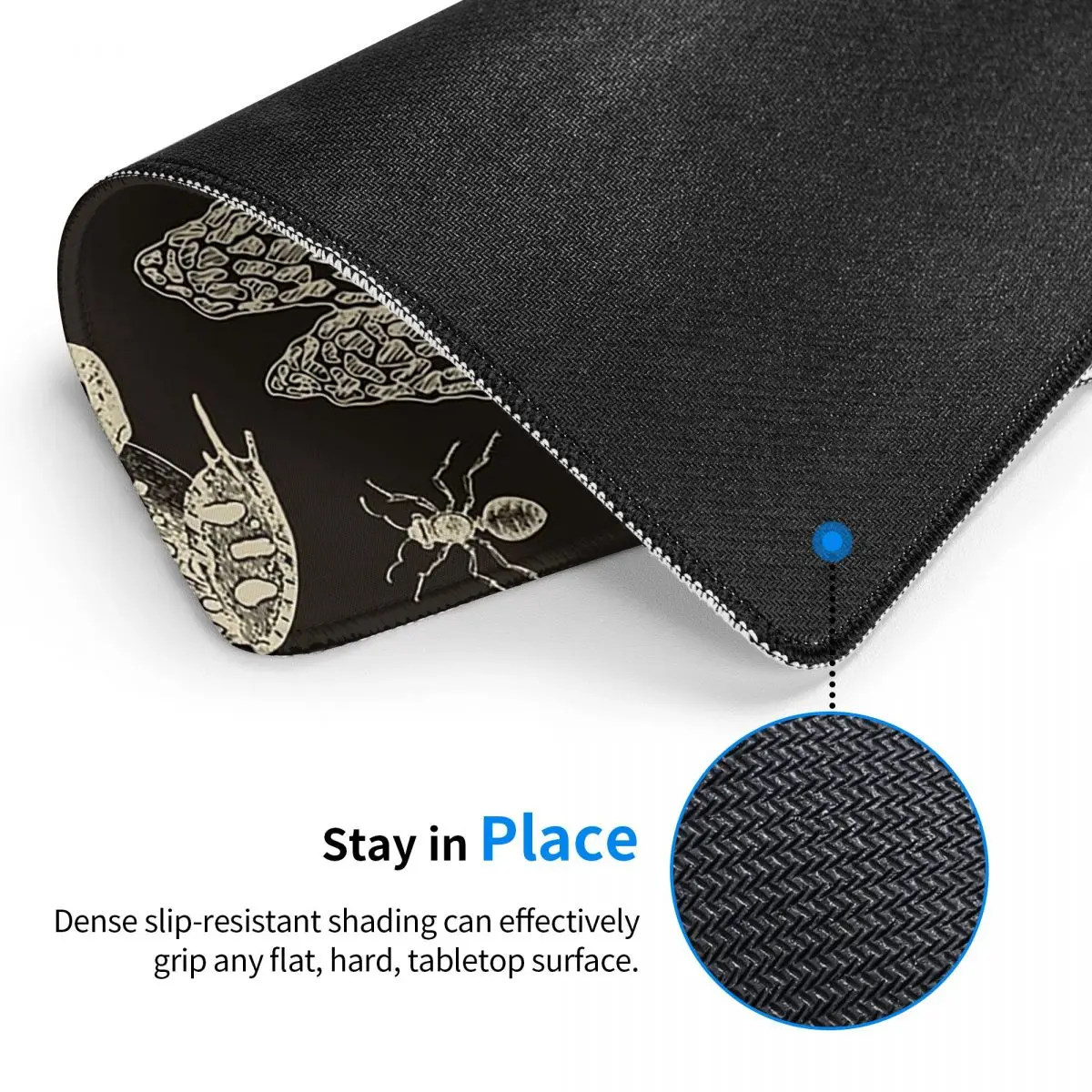 Frog, Mushroom, Snail, And Moth Insects Multi-size Mouse Pad Computer Keyboard Mouse Mat Gaming PC Laptop Desk Mat