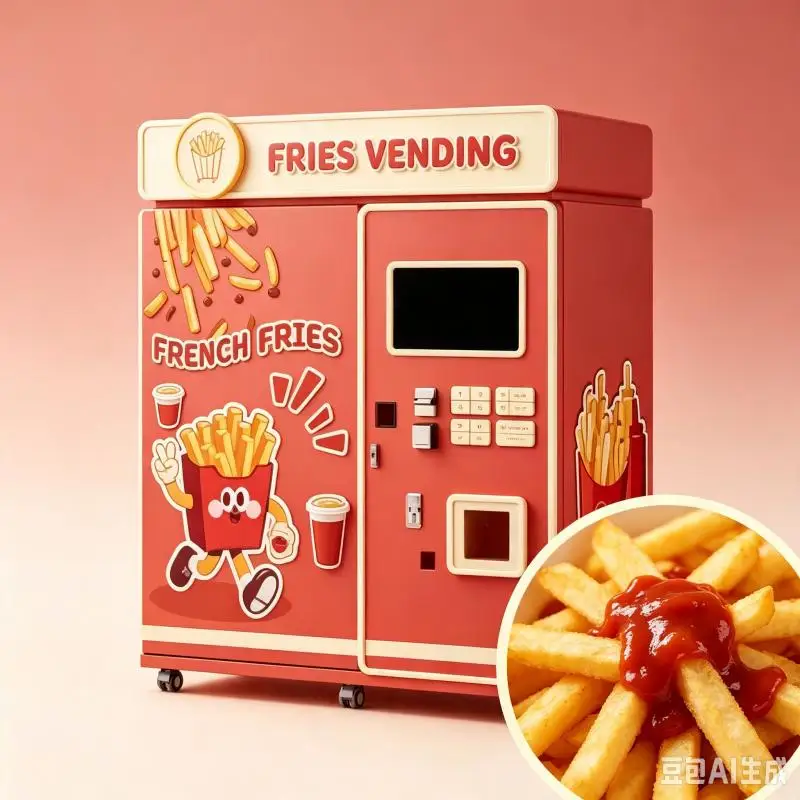 French Fries Vending Machine Customized Intelligent Food Kiosk Automatic Frying Technology Commercial Application