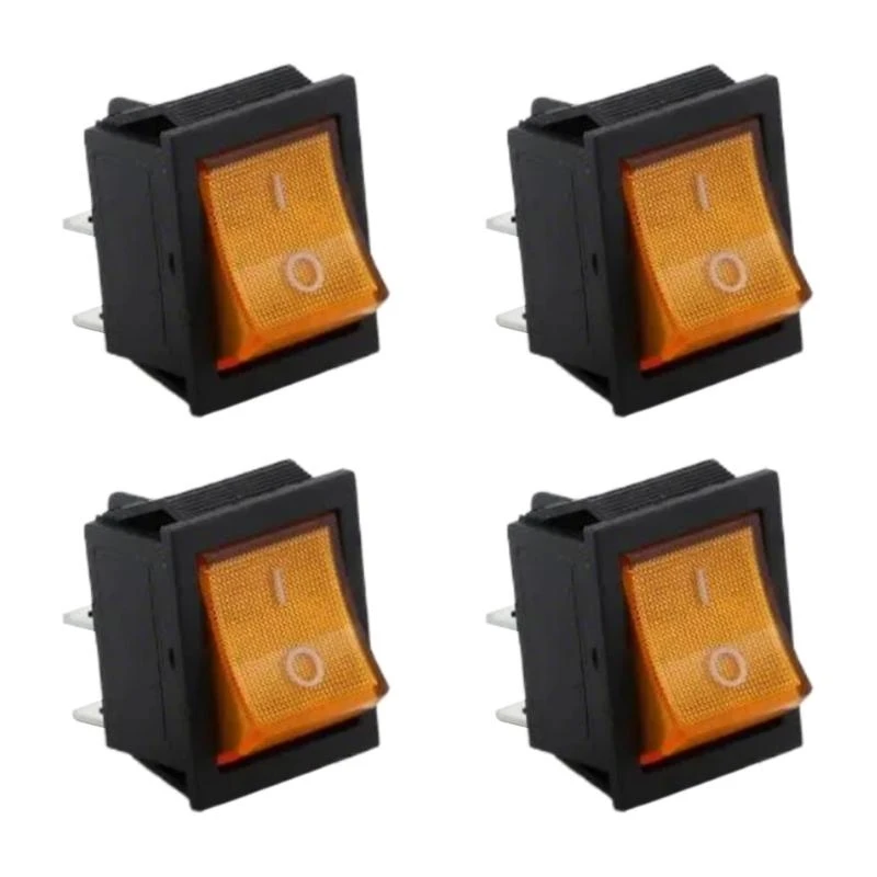 

5ASD 4pcs Olluminateds Rocker Switches Craft из прочного пластика, подходящего для домашних приборов и ремесленных проектов.