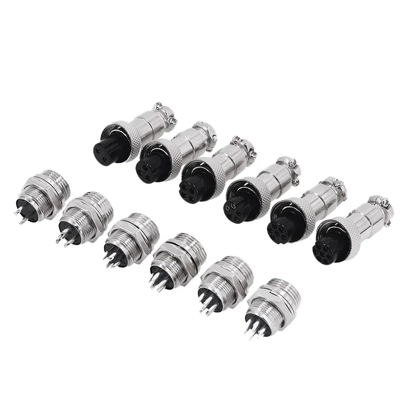 5/10Set GX12 GX16 GX20 2/3/4/5/6/7/8/9/10/12/14/15 Pin Male Female Butting Circular Docking Aviation Socket Panel Connector Plug