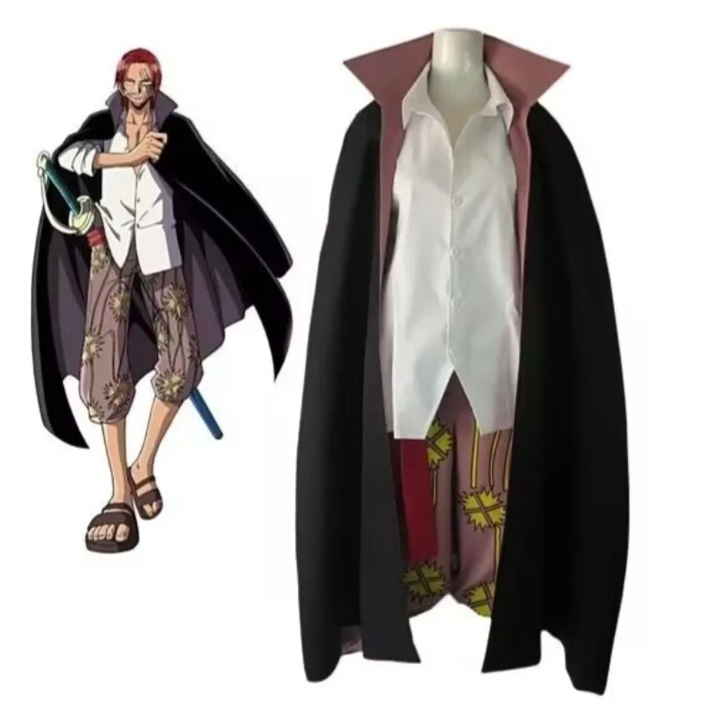 

Аниме One Piece Shanks Trafalgar D. Water Law Косплей Костюм для женщин и мужчин Хэллоуин Карнавальная форма топы Брюки Полный комплект одеваются