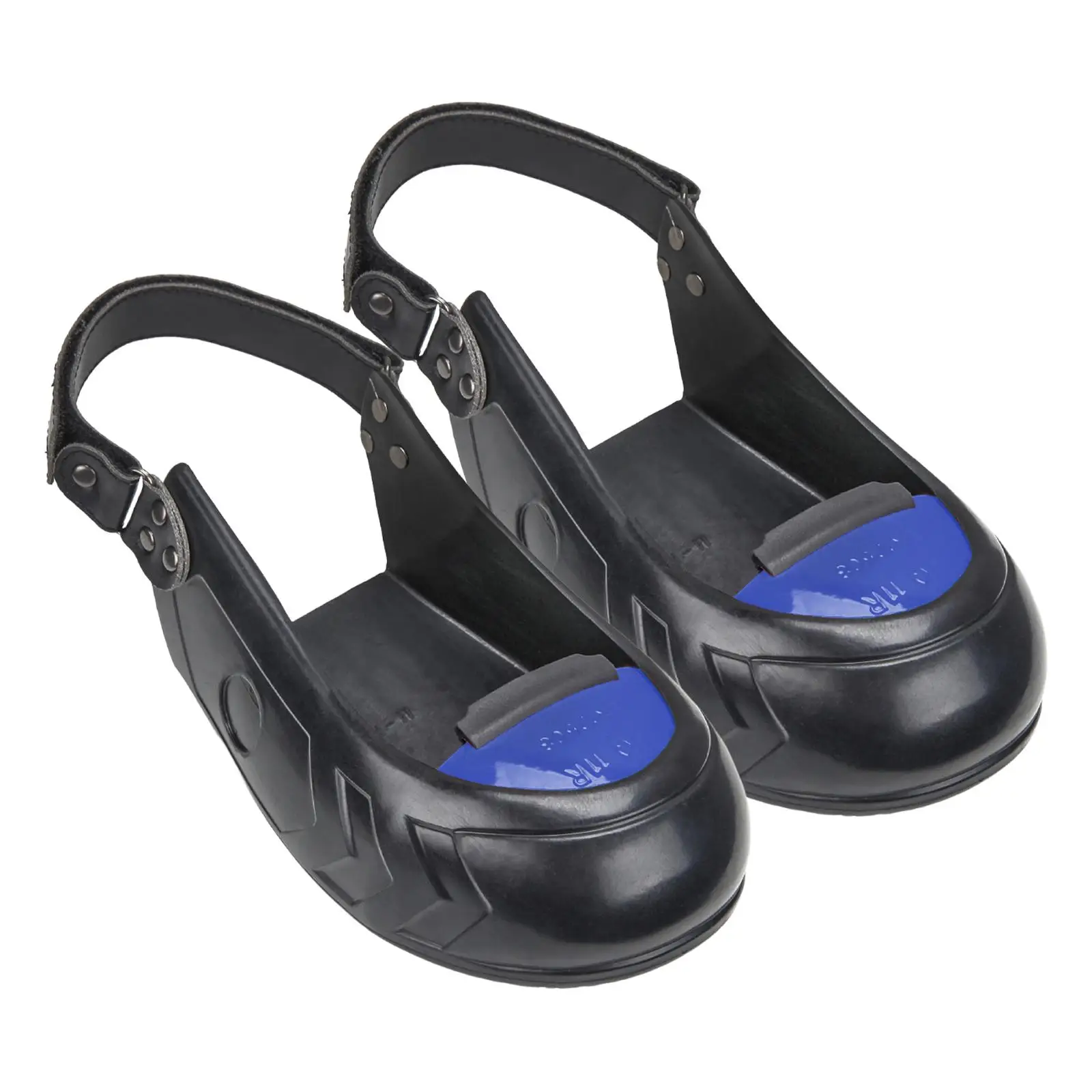 Metal Toe Cap Anti Slip Rubber Sole Foot Guard Toe Protection for Workers Visitors Workplace Work Boots Construction Site